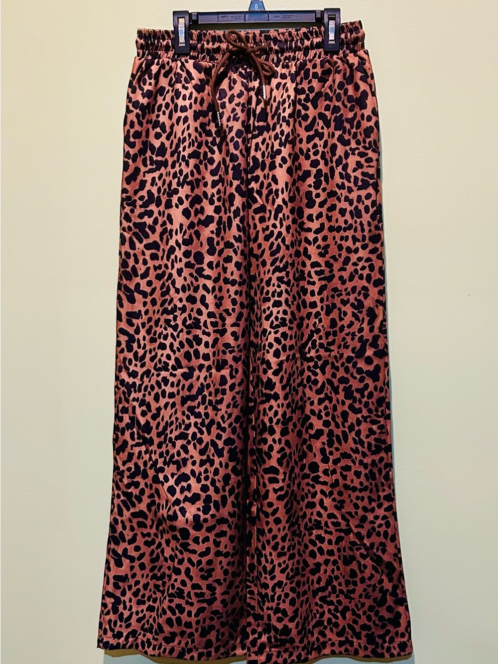 Leopard Print Pants- Rust/Black
